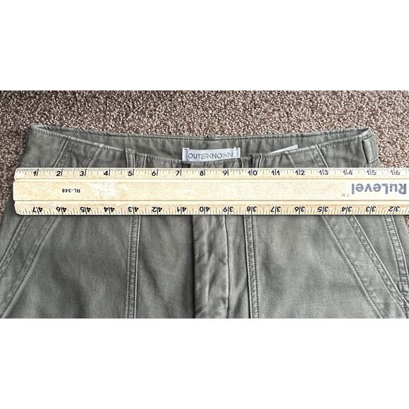 NWT Outerknown Sz 28 Olive Green Utility Military Organic Ctn Wide Leg Pockets - Picture 7 of 12